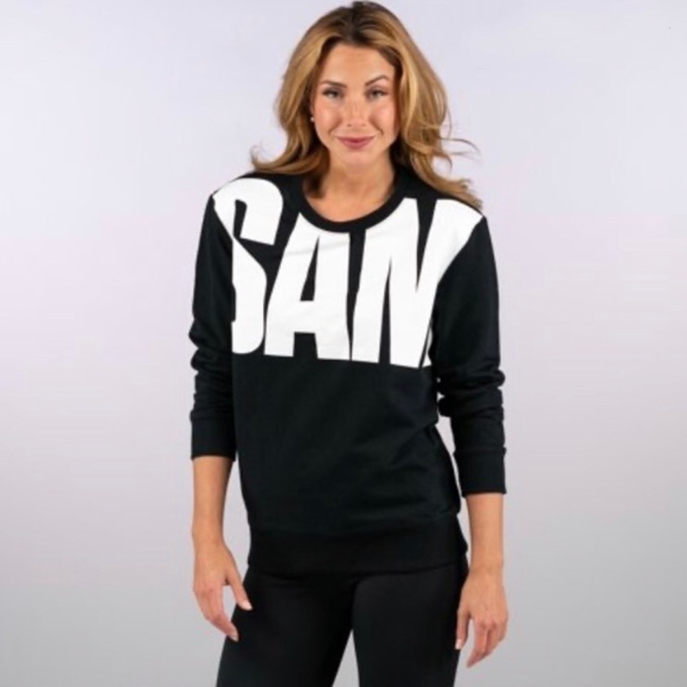 Sam Edelman Peek-A-Boo Back Sweatshirt Black, NWT